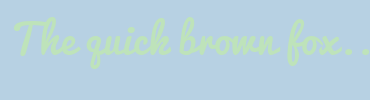 Image with Font Color BEE3BA and Background Color B7D1E3